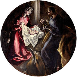 EL GRECO Doménikos Theotokópoulos Huile sur toile -  Ø 128 cm - Toledo - 1603